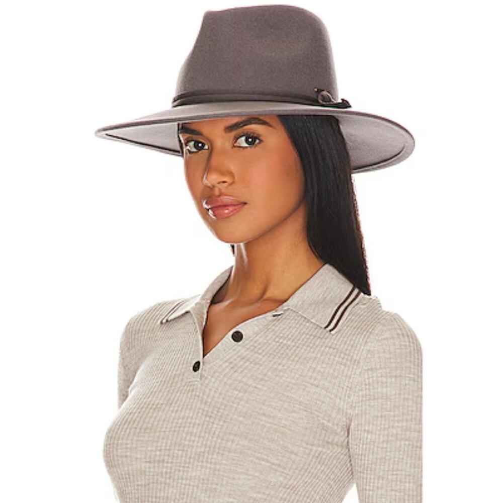 Brixton Joanna Packable Hat Size XS 6 3/4 Unisex 100% Felted Wool Gray